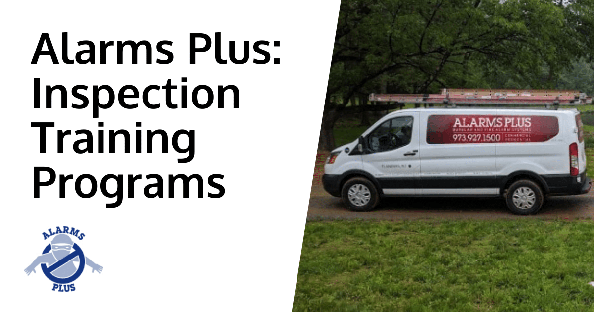 Fire alarm inspection training programs offered by Alarms Plus in Morris County.